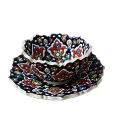 کاسه بشقاب سفالی میناکاری کد sght-201